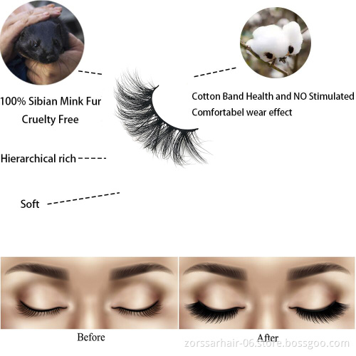 100% Mink Fur False Eyelashes Wholesale Private Label Free Sample Customize Packaging Real 3D Mink Eyelashes